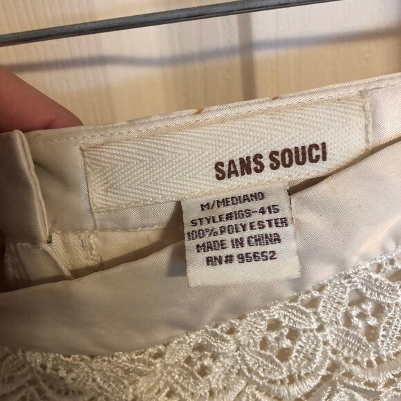 Womens Sans Souci Lace Detail Silk Skirt Size M - Picture 3 of 3